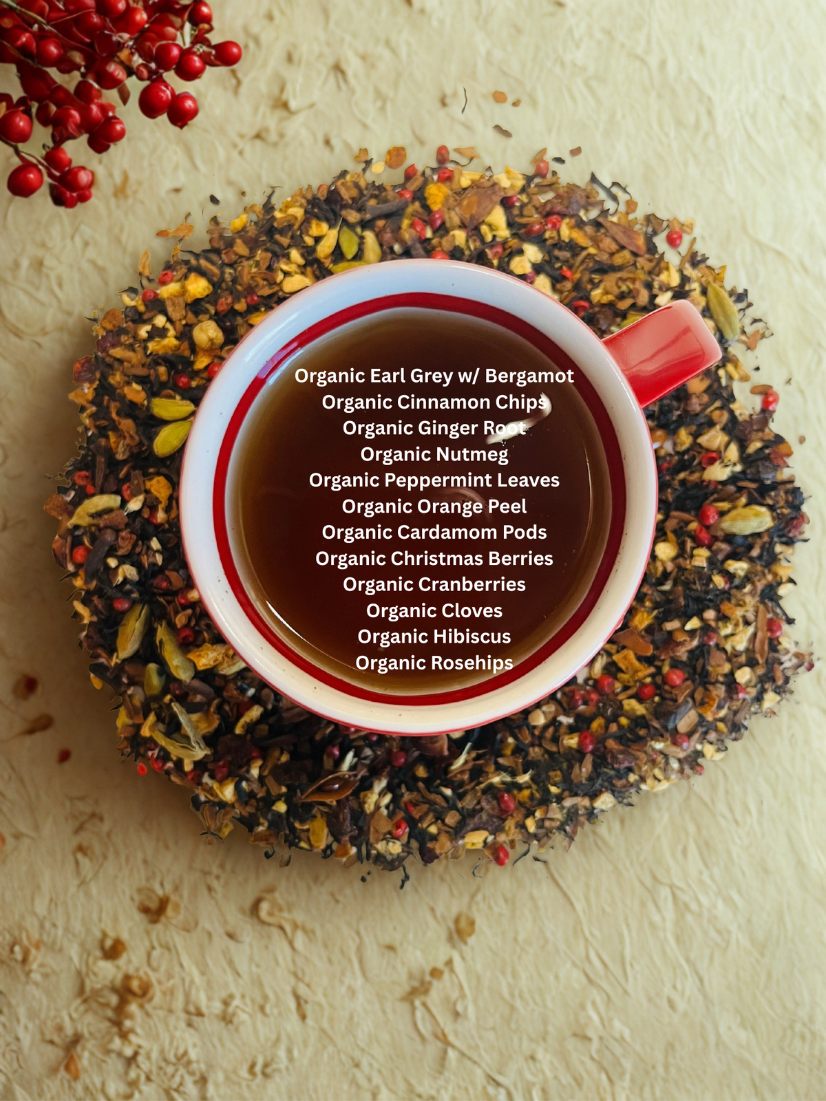 NEW!!! Organic Winterberry Spice: Limited Edition, Festive Holiday Blend w/ Gift Spoon