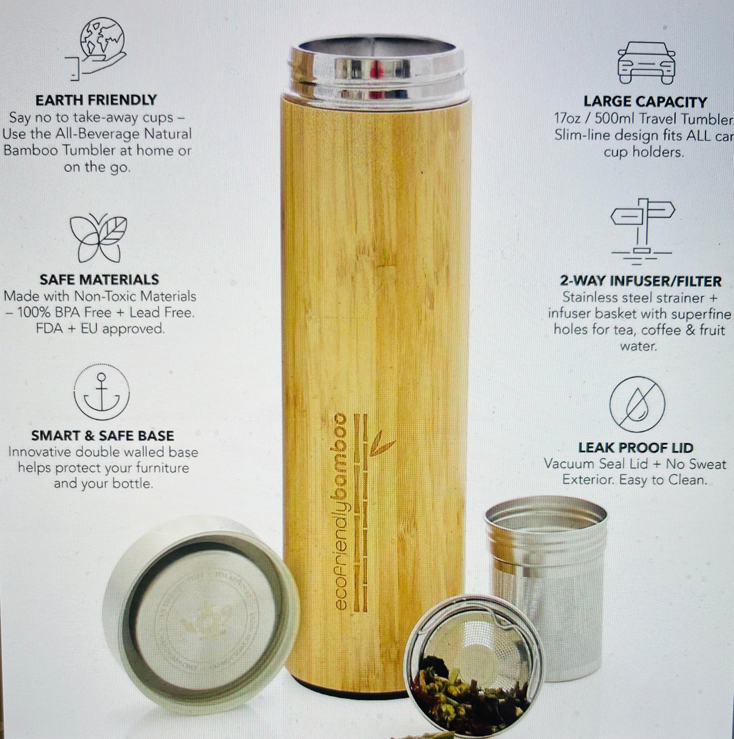 The Naturalist: All-Purpose Beverage Bamboo Thermos: Your All-Day Beverage Companion